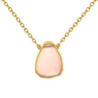 SPS | Gold Filled Slice Necklace Pink Chalcedony