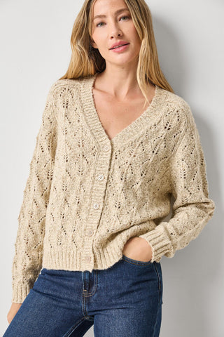 Tinsel Cardigan in Oat