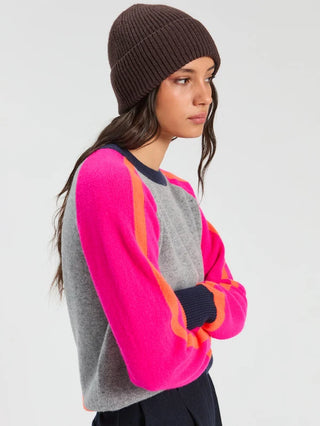 Grey Colorblock Sweater