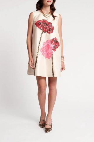 Alice Shift Dress Poppy in Oyster