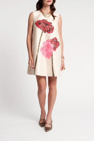 Alice Shift Dress Poppy in Oyster