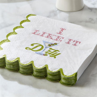 Martini and Olive Paper Cocktail Napkin