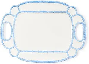 French Blue Bamboo Melamine Platter