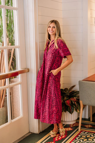 Gibbons Dress, Mulberry