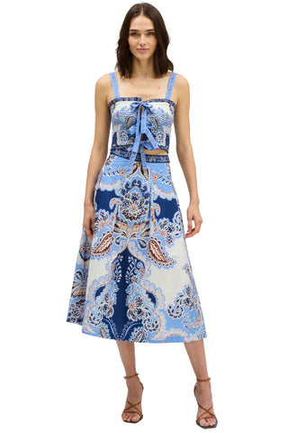 Mabel Skirt, Azure Paisley