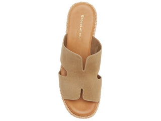 Taupe Suede Jamie Platform Slide