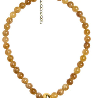 Winnie Quartz Beaded Necklace, Almond