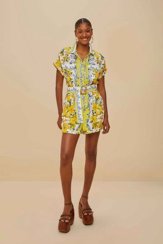 Sicily Scarf Off-White Romper