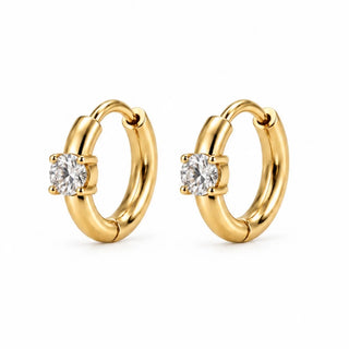 Yael Solitaire Huggie in Gold