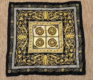 Decorative Scarf, Black & Gold