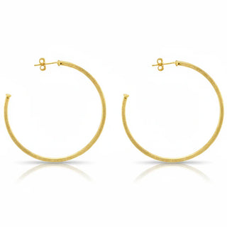 Brushed Gold Perfect Hoops
