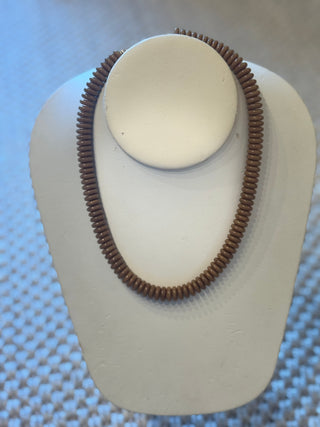 Brown Resin Beaded Necklace