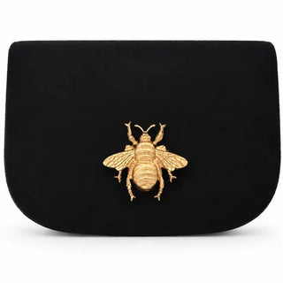 Ivy Black Suede Clutch