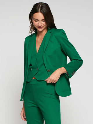 Green Jacket with Palm Tree Buttons