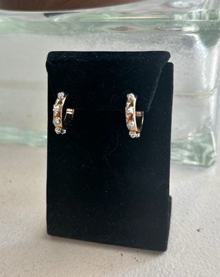 Gold Mixed Metal Huggie