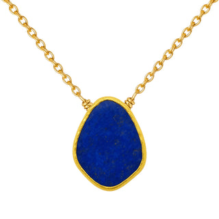SPS | Gold Filled Slice Necklace Lapis