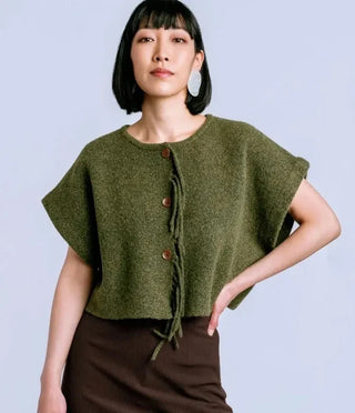 Sachi Vest in Olive Jade