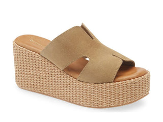 Taupe Suede Jamie Platform Slide