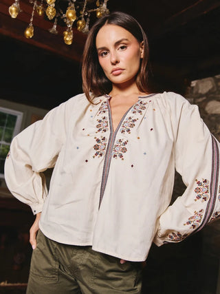 Virginia Top in Otto Embroidery