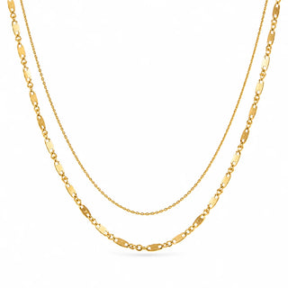 Dora Double Chain Necklace in Gold