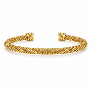 Sinclair Mesh Cuff Bracelet in Gold