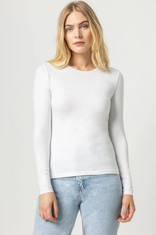 LS Mock Neck White