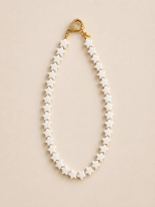 Small Star Necklace in Coconut