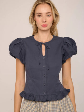 Iridessa Top in Mood Indigo