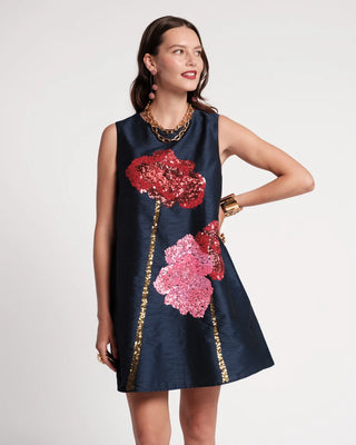 Alice Shift Dress in Poppy Navy