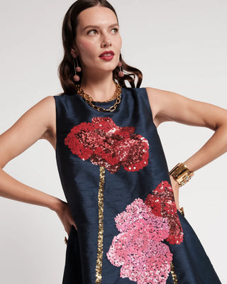 Alice Shift Dress in Poppy Navy