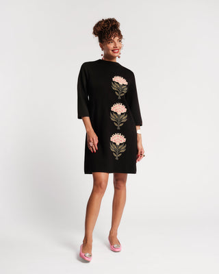 Annie Dress Heirloom Floral Dress in Black
