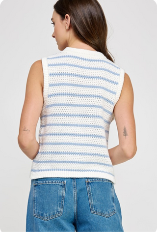 V Neck Crochet Vest