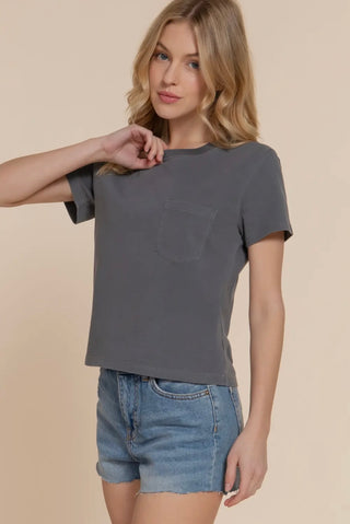 Grey Short Sleeve Top