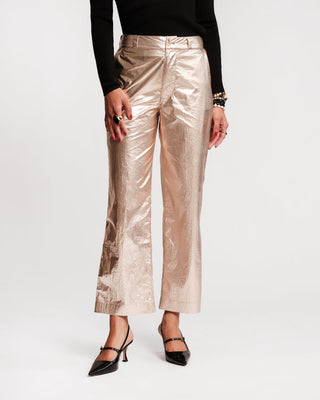 Coleman Pant in Metallic Gold