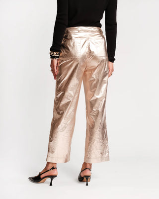 Coleman Pant in Metallic Gold