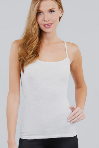 Oatmeal Cropped Cami Tank