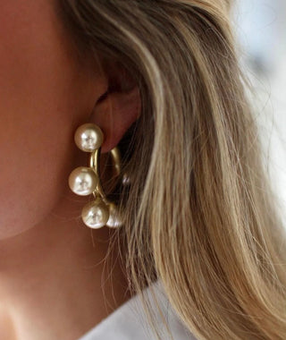 Gio Hoops Pearls