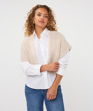 Cardigan Gilet in Oatmeal