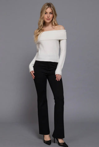 White Off the Shoulder Top