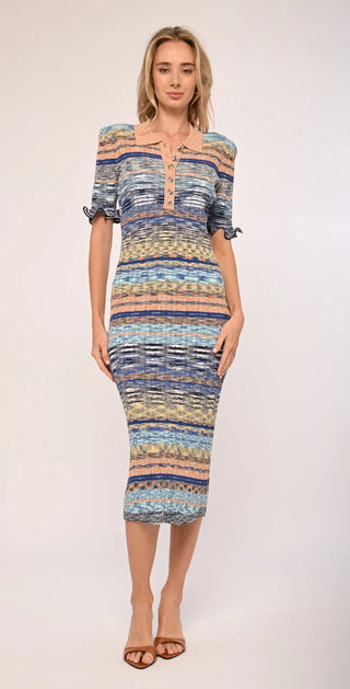 Faye Knit Dress in Multispace Dye