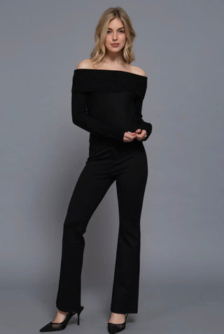 Black Off the  Shoulder Top