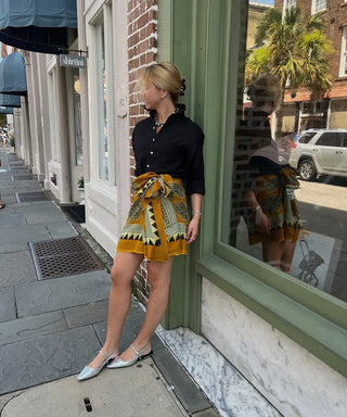 Mustard Geometric Sarong