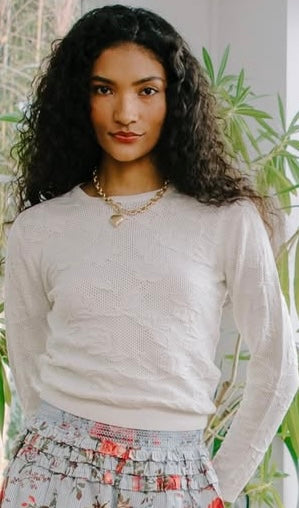 Nadia Sweater, White