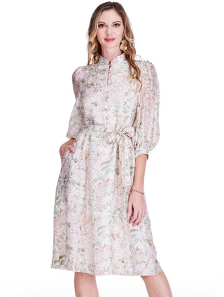 Stand Collar A-Line Dress