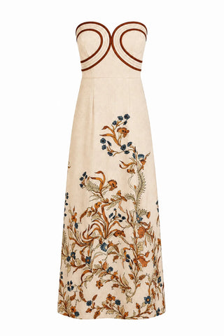 Hayden Midi in Ivory Faun Print