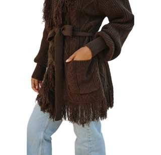 Chocolate Fringe Cardigan