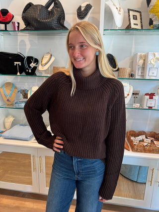 Stella Turtleneck, Coffee Bean