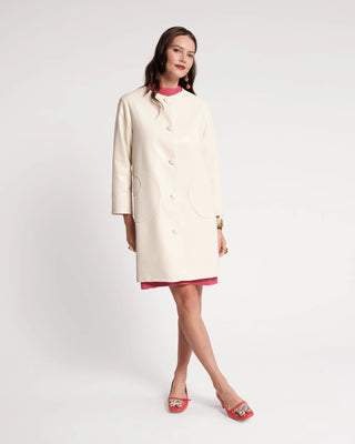 Mod Jacket Faux Leather in Oyster