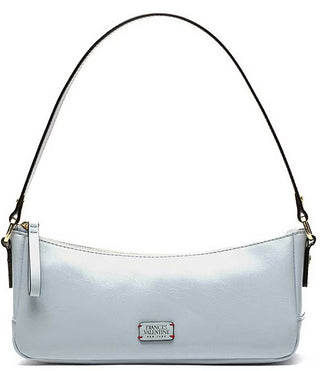 Mia Crinkled Leather Bag in Light Blue