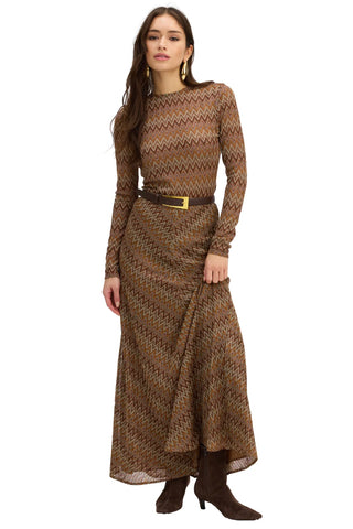 Olive Skirt in Chestnut Multi